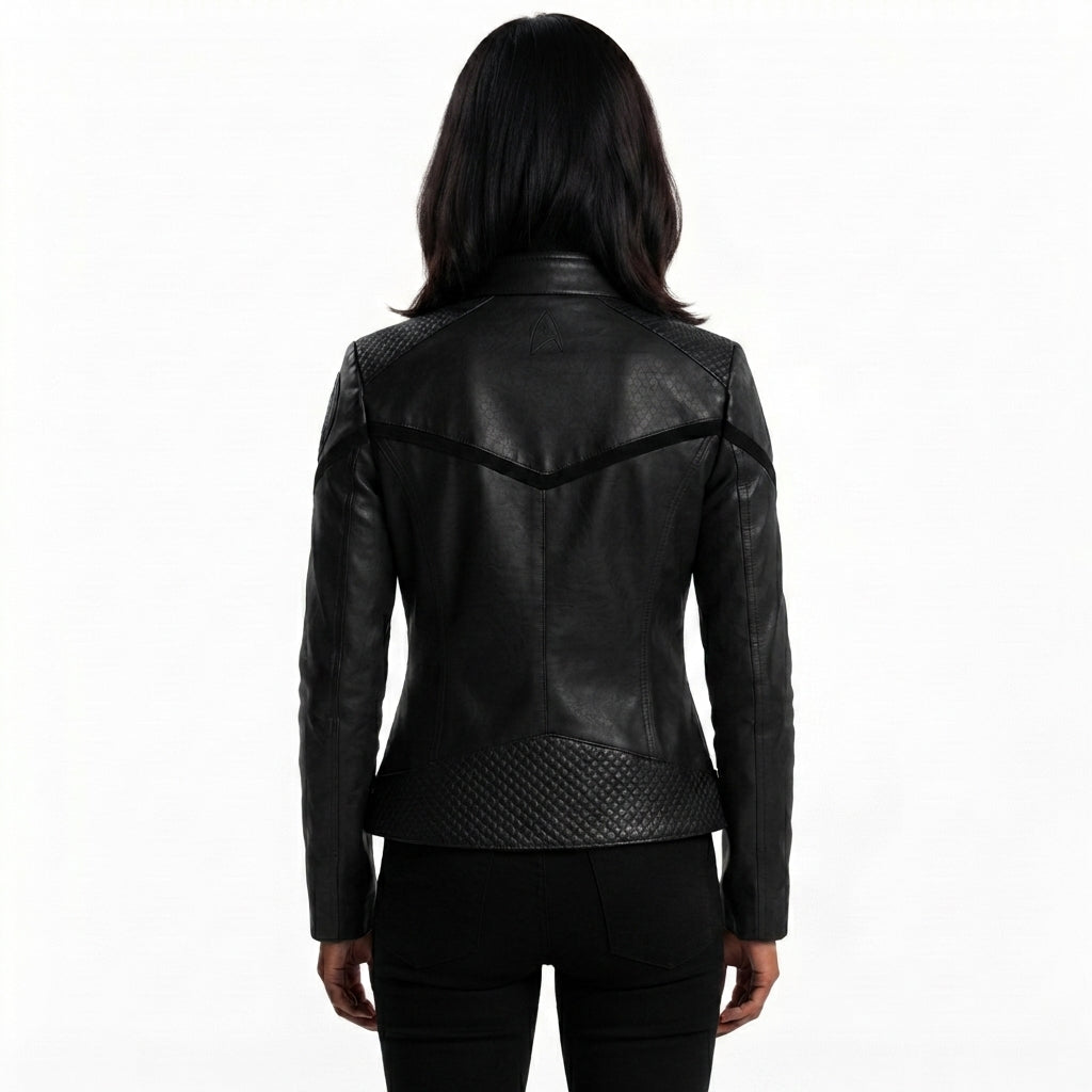 Star Trek Strange New Worlds Leather Jacket – Women’s Sci-Fi TV Series Starfleet Bomber Jacket