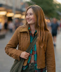 The Agency India Fowler Brown Jacket – Women’s Brown Leather Jacket Inspired by The Agency TV Series